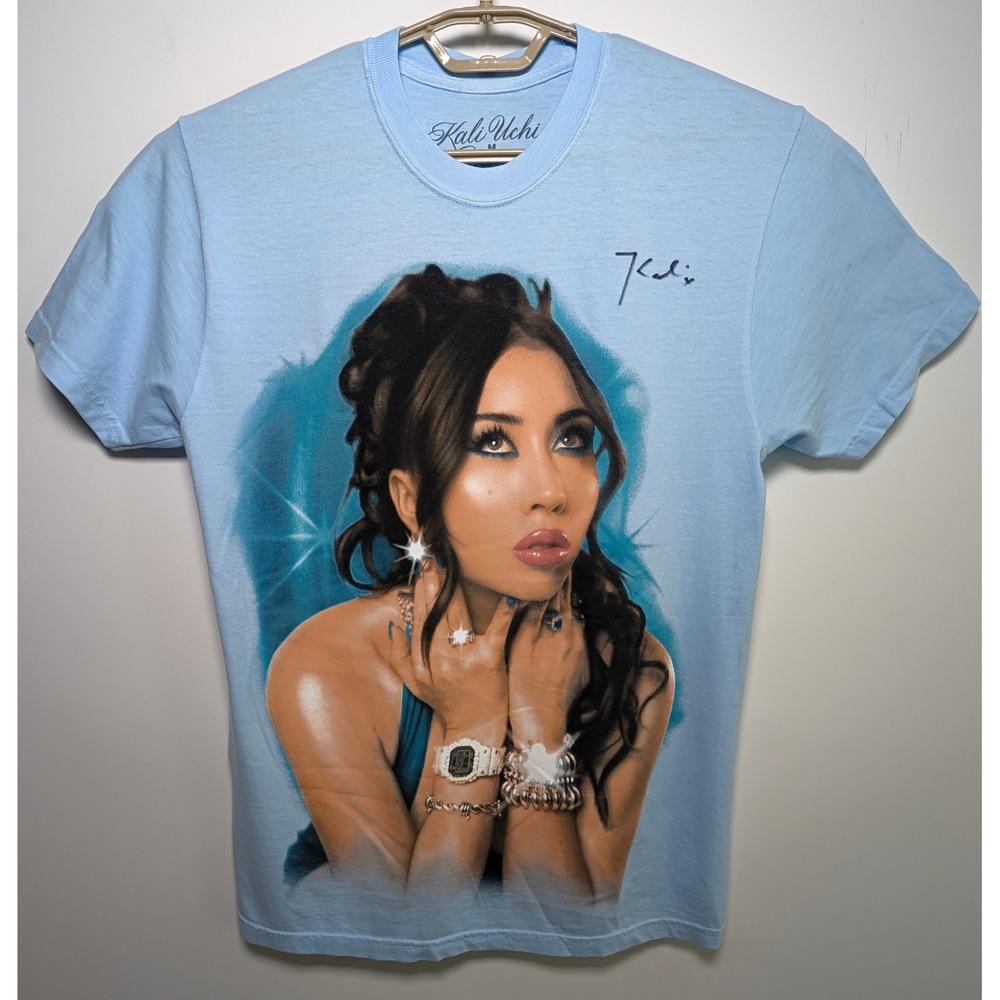 Kali Uchis Unisex For The Girls Tour 2026 Signed Promo Cotton Light Blue M